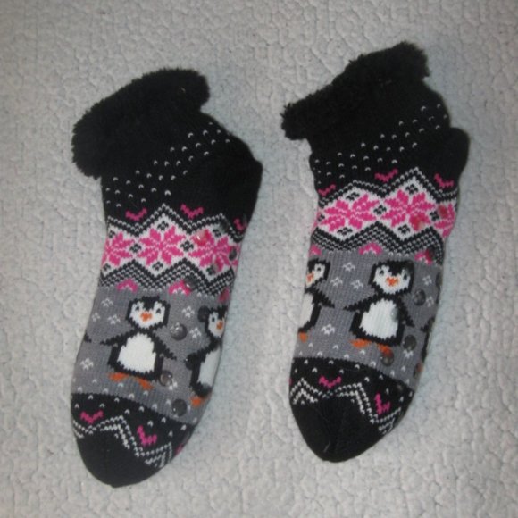 Penguin Slipper Socks with Grippers - Picture 1 of 2